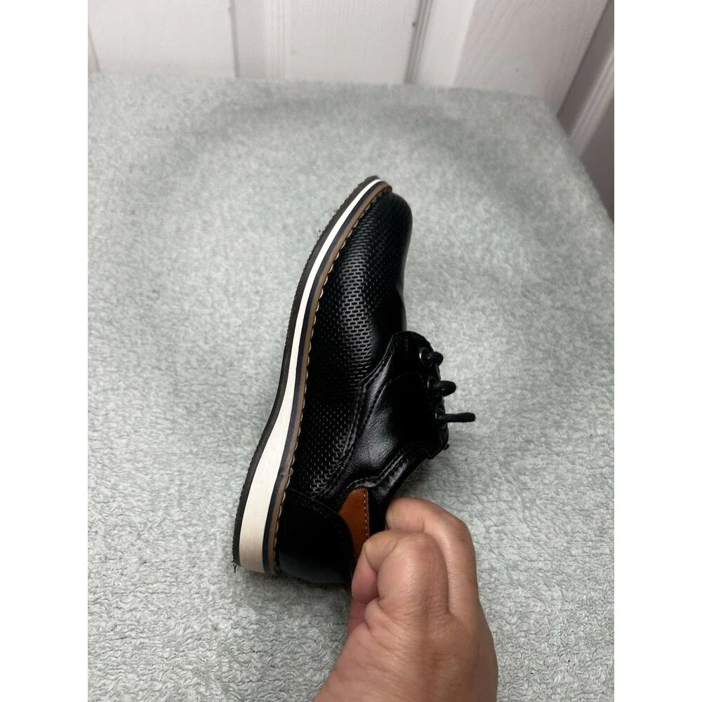 Bruno Marc Boys Dress Shoes Black Brown Lace-Up Size 9 Toddler